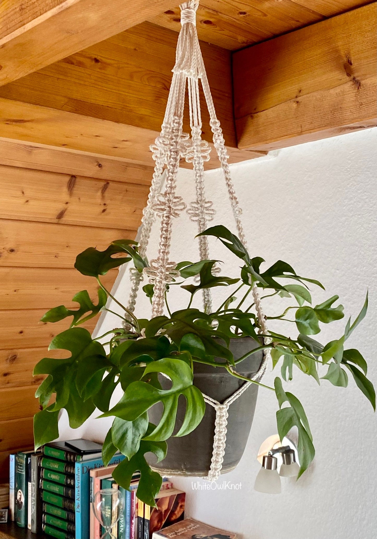 Without Tassel on Bottom Macrame Plant Hanger Pattern
