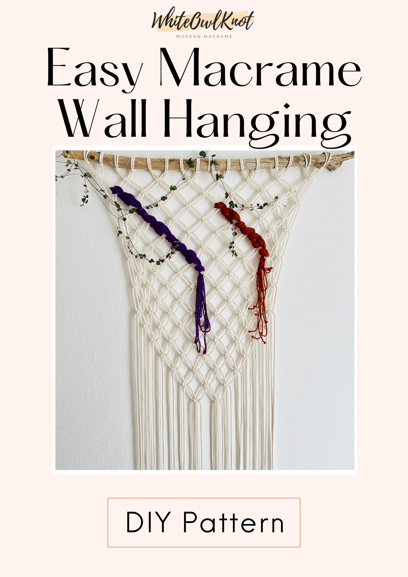 Macrame Wall Hanging Pattern – Airy 1970s-Inspired Design