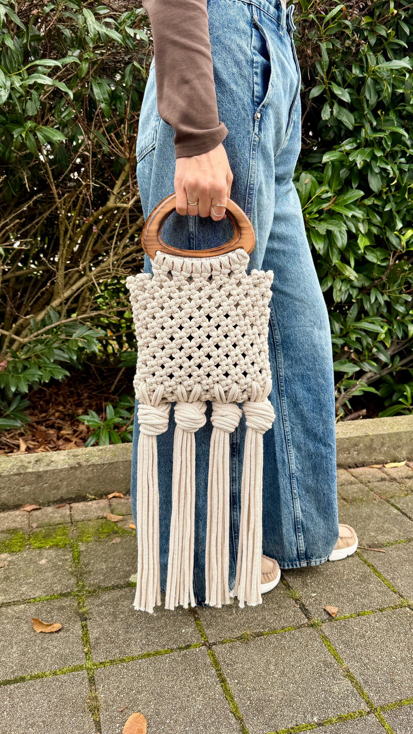 Macrame Bag DIY Pattern, How To Make Boho Chic Handbag