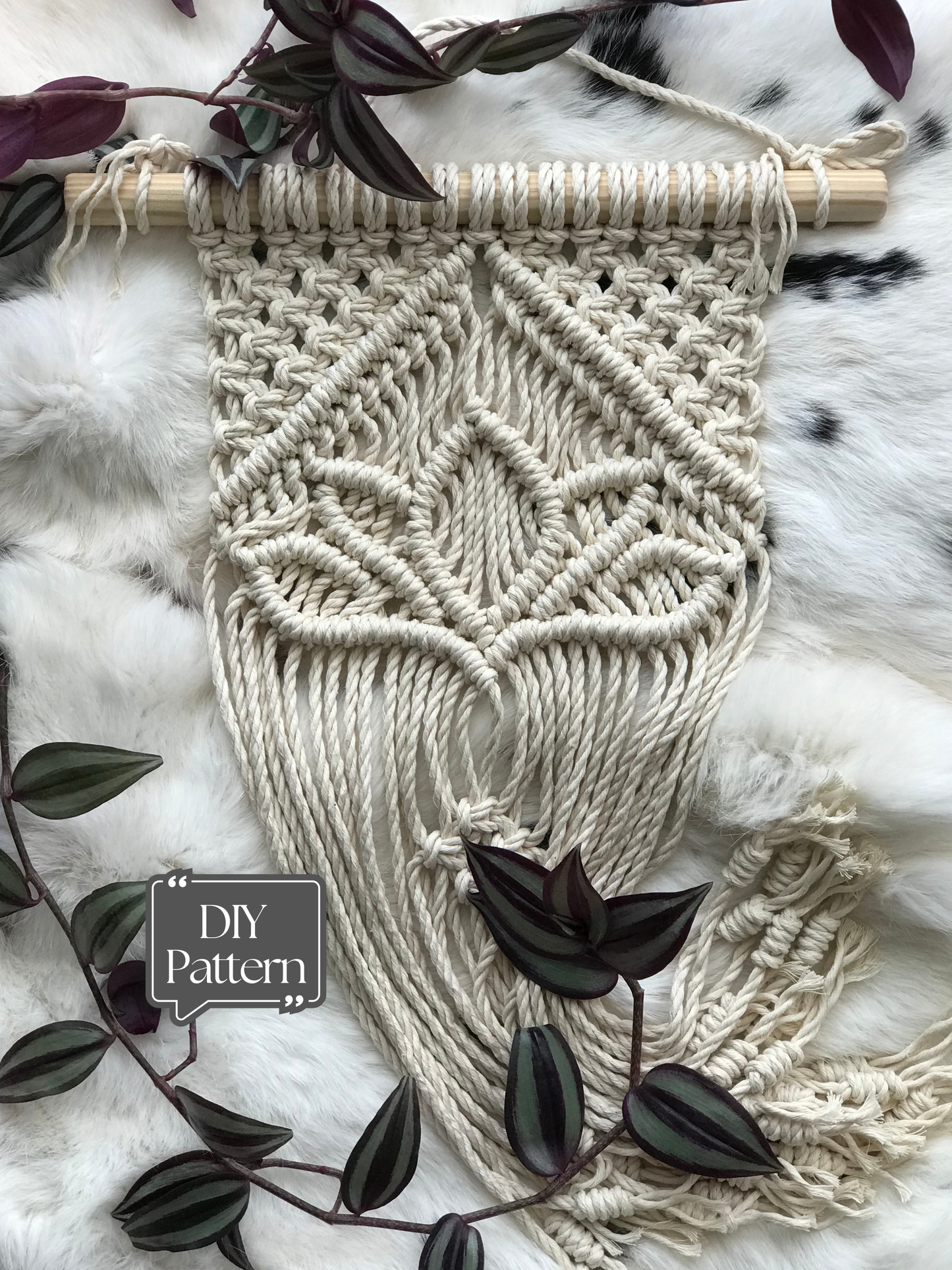 Lotus Flower Macrame Wall Hanging Pattern – DIY PDF Instructions