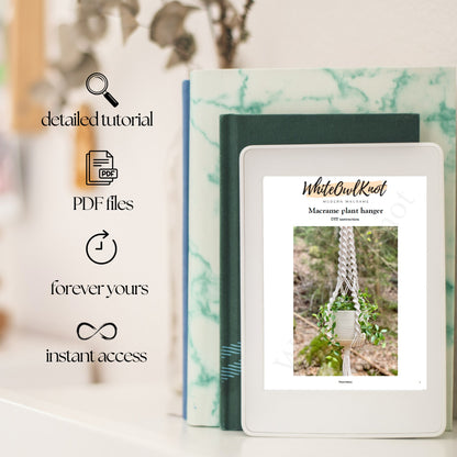 Digital product with a PDF file icon, text overlay, and a blurred background