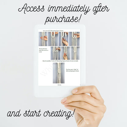 Hand holding a white card with instructions on a white background