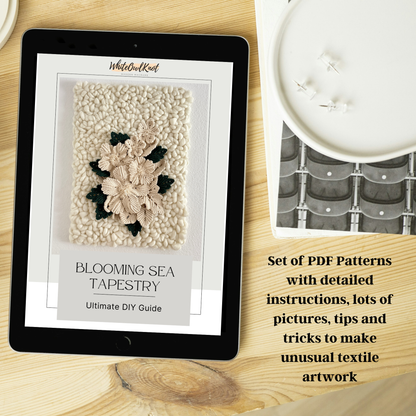 Perlen-Korallen-Faser-Kunst-Muster PDF – DIY koralleninspirierter Wandbehang