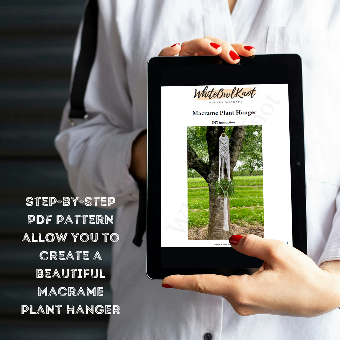 Macrame Plant Hanger Pattern, Indoor Garden Decor