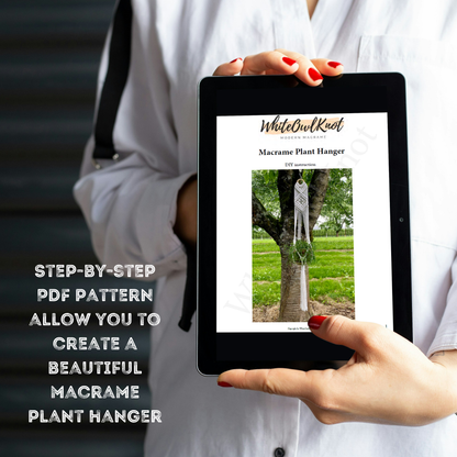 Macrame Plant Hanger Pattern, Indoor Garden Decor