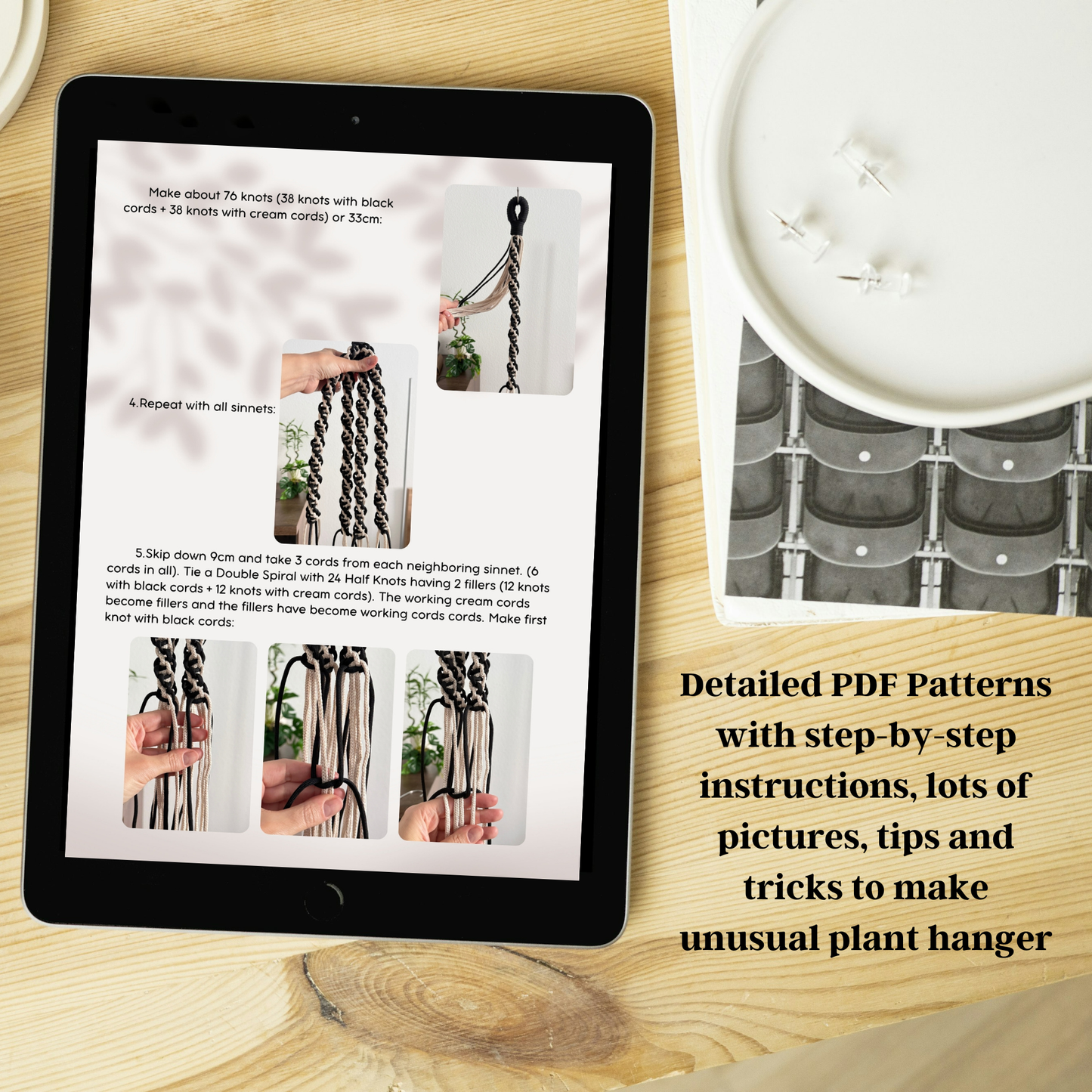 Macrame Plant Hanger Pattern PDF