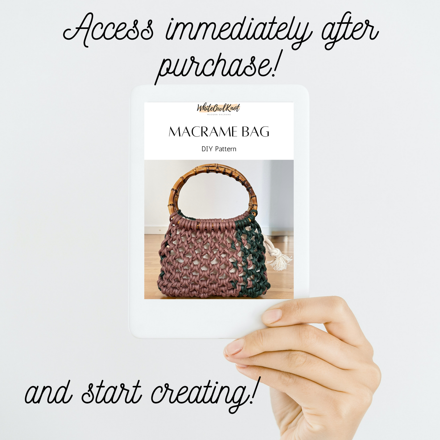 Macrame Handbag DIY PDF Pattern