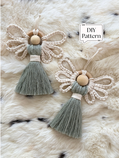 Weihnachtsengel Makramee-Anleitung, DIY Feiertags-Ornament