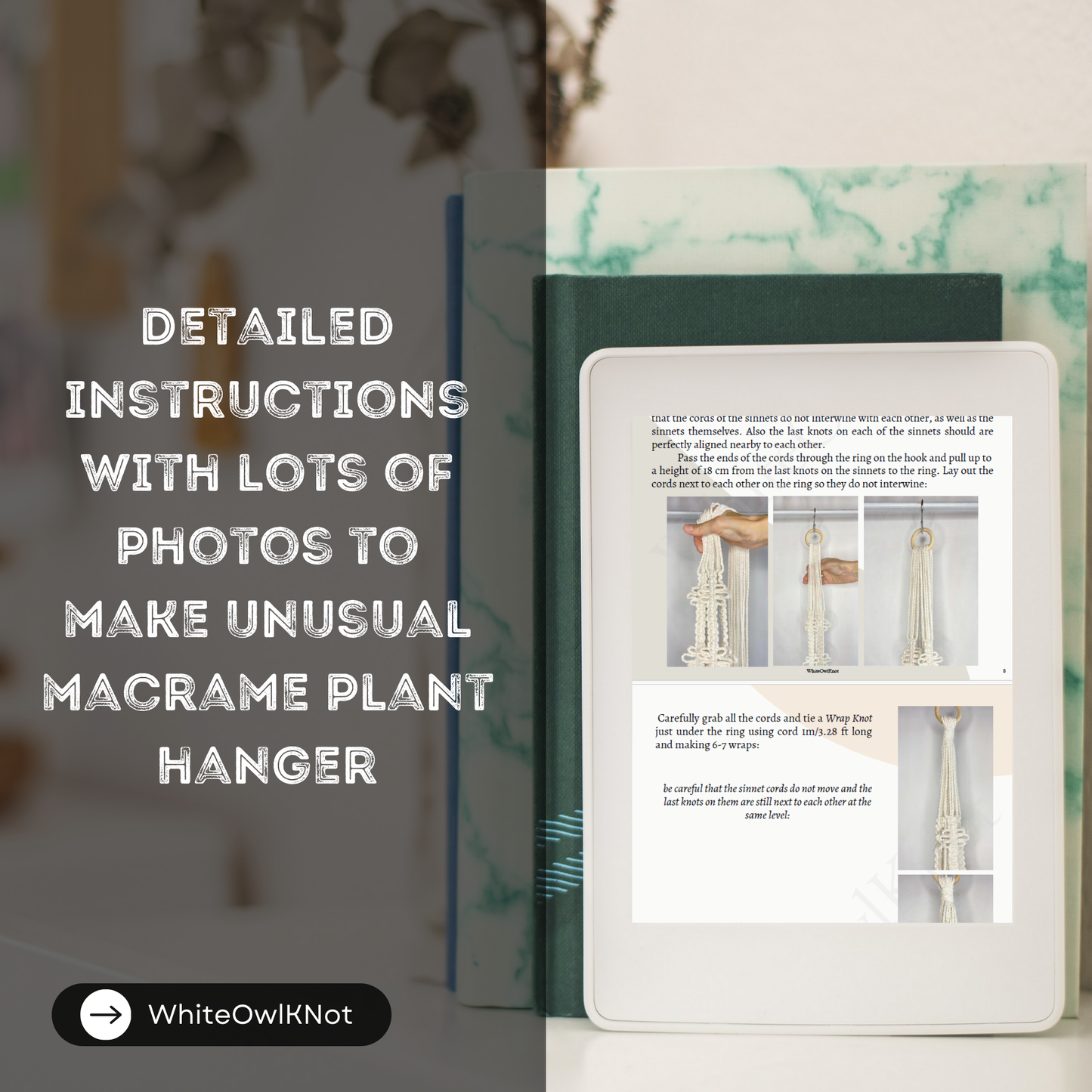 Without Tassel on Bottom Macrame Plant Hanger Pattern