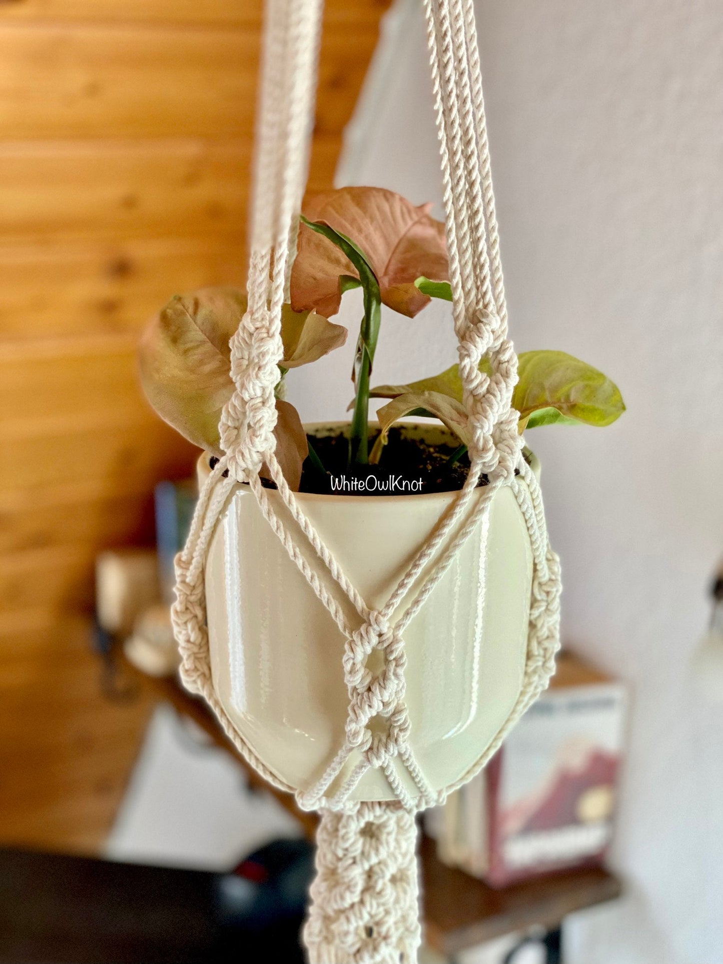 4 Makramee-Pflanzenampel DIY Anleitungen - Verwandeln Sie Terrasse und Balkon mit eklektischer Dekoration. Sofortige digitale Downloads. Geschenkidee für Pflanzenliebhaber