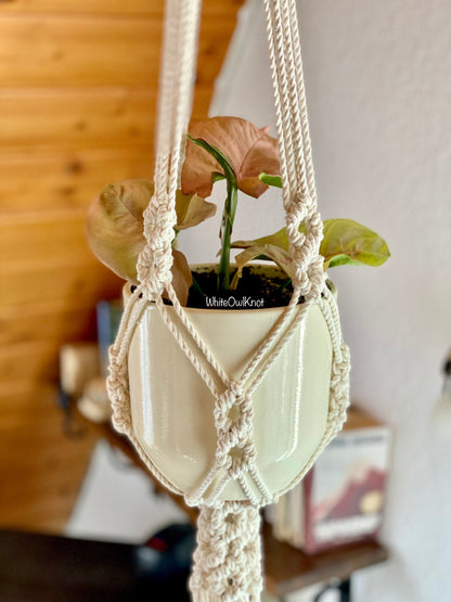 4 Makramee-Pflanzenampel DIY Anleitungen - Verwandeln Sie Terrasse und Balkon mit eklektischer Dekoration. Sofortige digitale Downloads. Geschenkidee für Pflanzenliebhaber