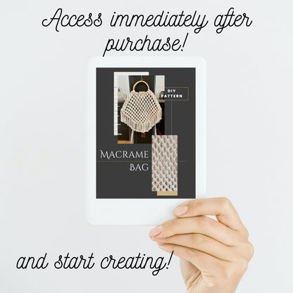 Boho Chic Net Bag, Macrame DIY Pattern