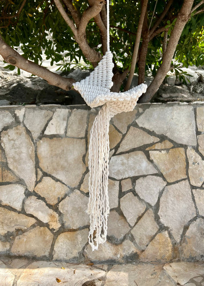 3D Art "Ocean Spirit", Beach House Decor Macrame Pattern