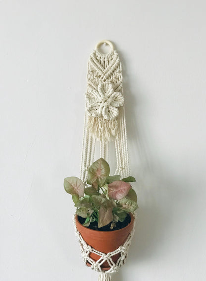 Macrame Plant Hanger with Flower PDF Pattern