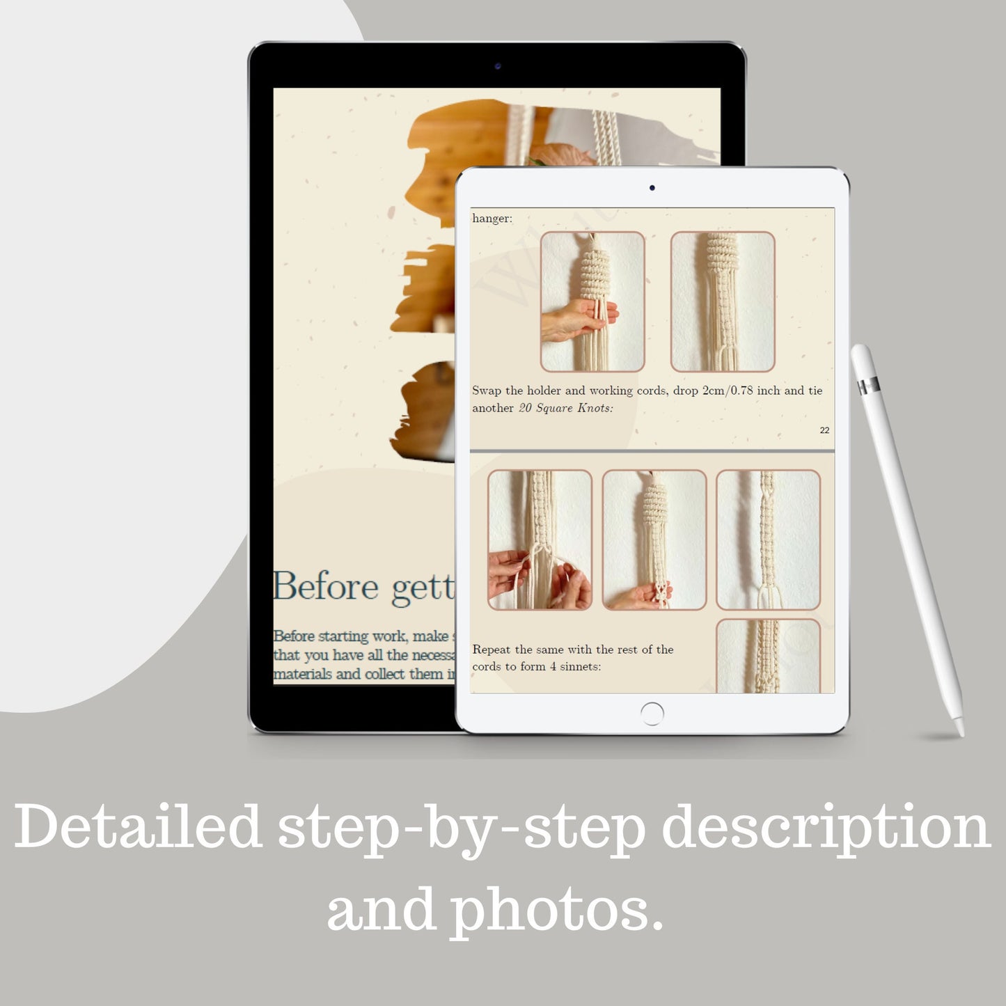 5 Macrame Plant Hangers DIY eBook, Set of 5 Patterns