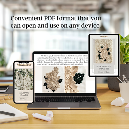 Perlen-Korallen-Faser-Kunst-Muster PDF – DIY koralleninspirierter Wandbehang