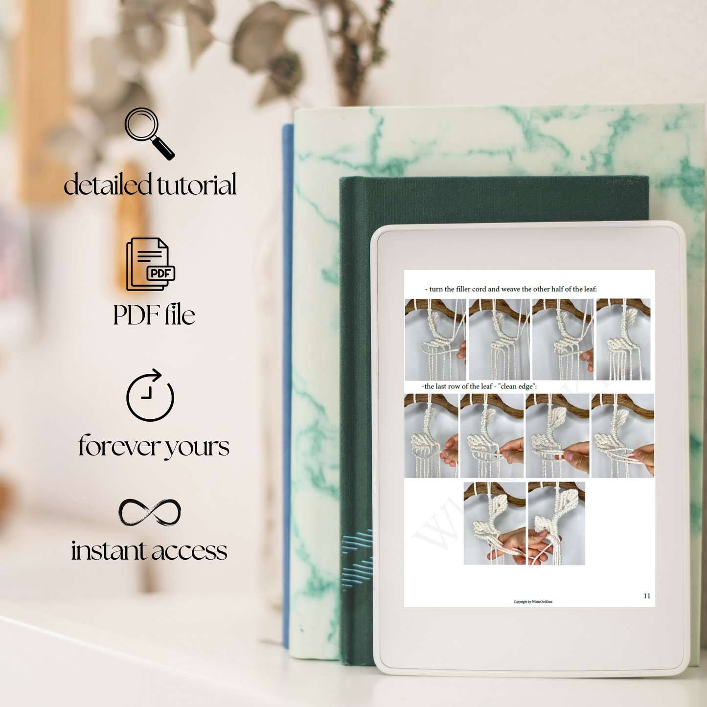 Macrame Wall Hanging Pattern - Easy Step-by-Step PDF Tutorial