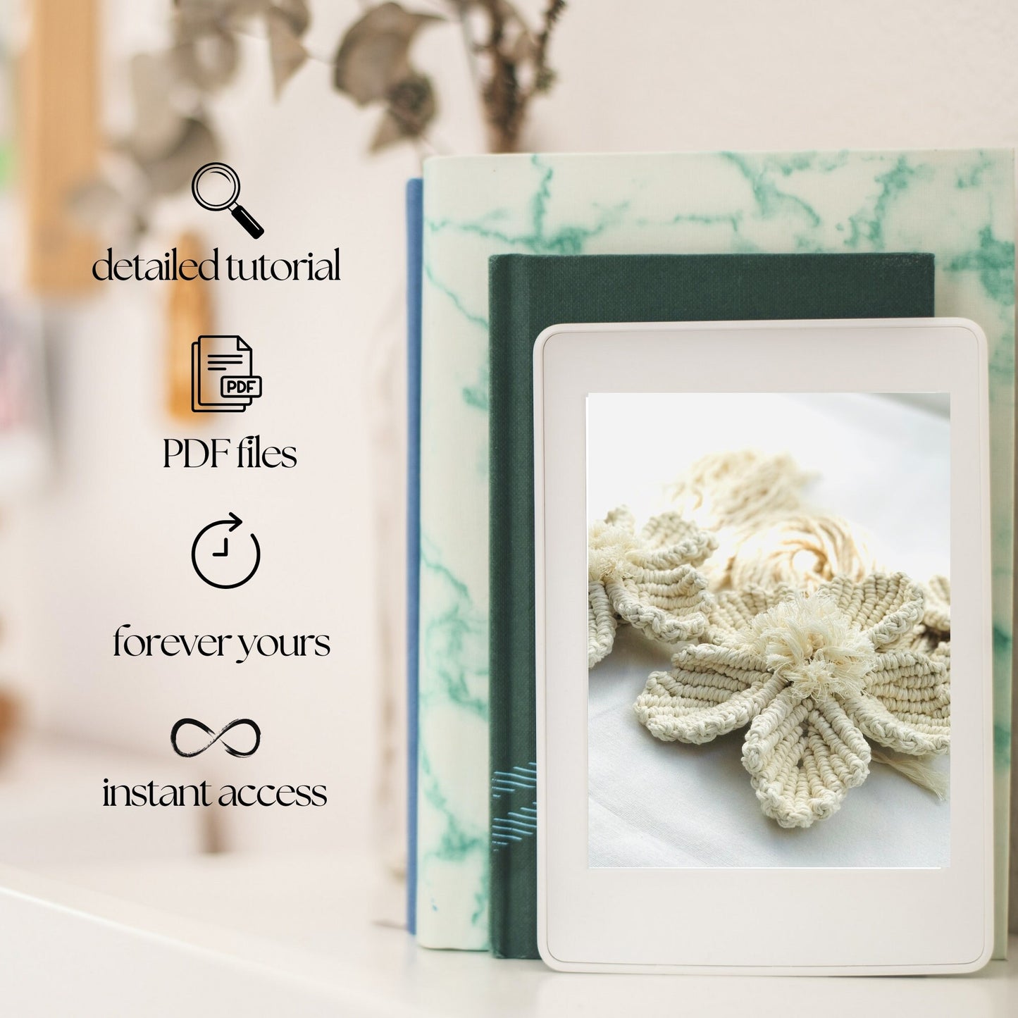 Bundle of 14 DIY Macrame Floral Patterns to Make Unique Floral Pieces