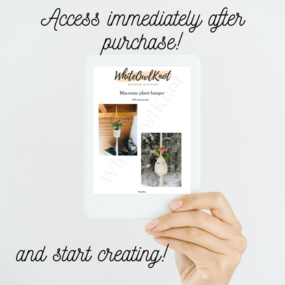 4 Makramee-Pflanzenampel DIY Anleitungen - Verwandeln Sie Terrasse und Balkon mit eklektischer Dekoration. Sofortige digitale Downloads. Geschenkidee für Pflanzenliebhaber
