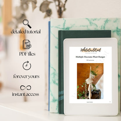 Digital product with PDF files and instant access on a screen