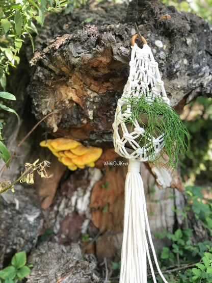 Macrame Plant Hanger Pattern PDF with Nest-Style Basket Design