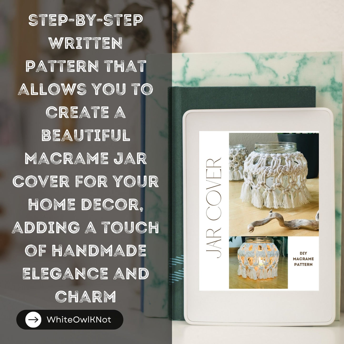Macrame Jar Cover PDF Pattern