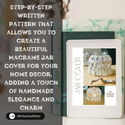 Macrame Jar Cover PDF Pattern