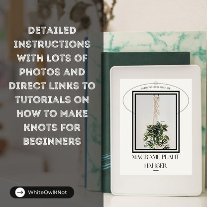 Set of 3 Easy Macramé Plant Hanger Patterns PDF – Minimalist Designs