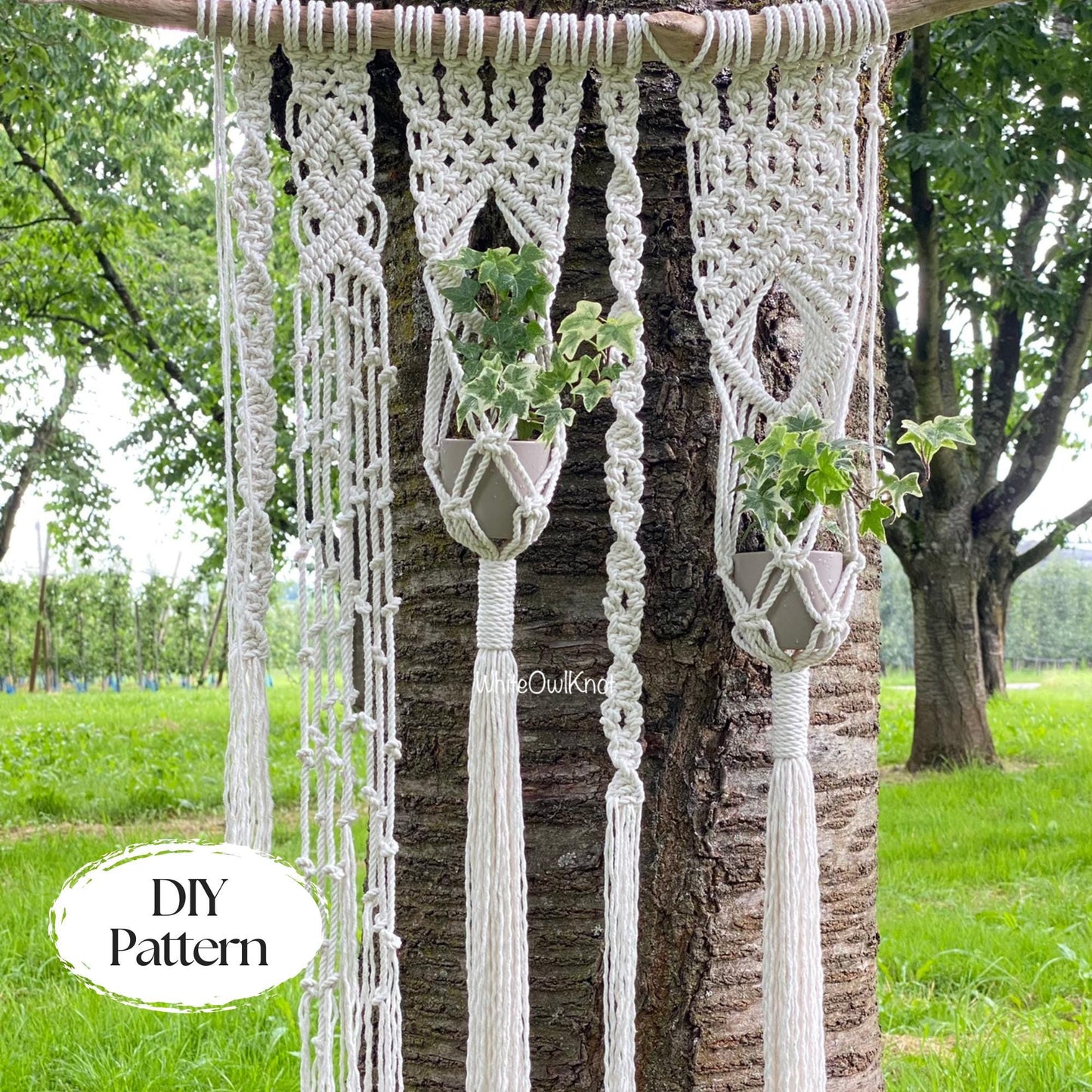 Double Wall Planter Macrame Pattern for Beginners
