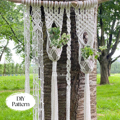 Double Wall Planter Macrame Pattern for Beginners