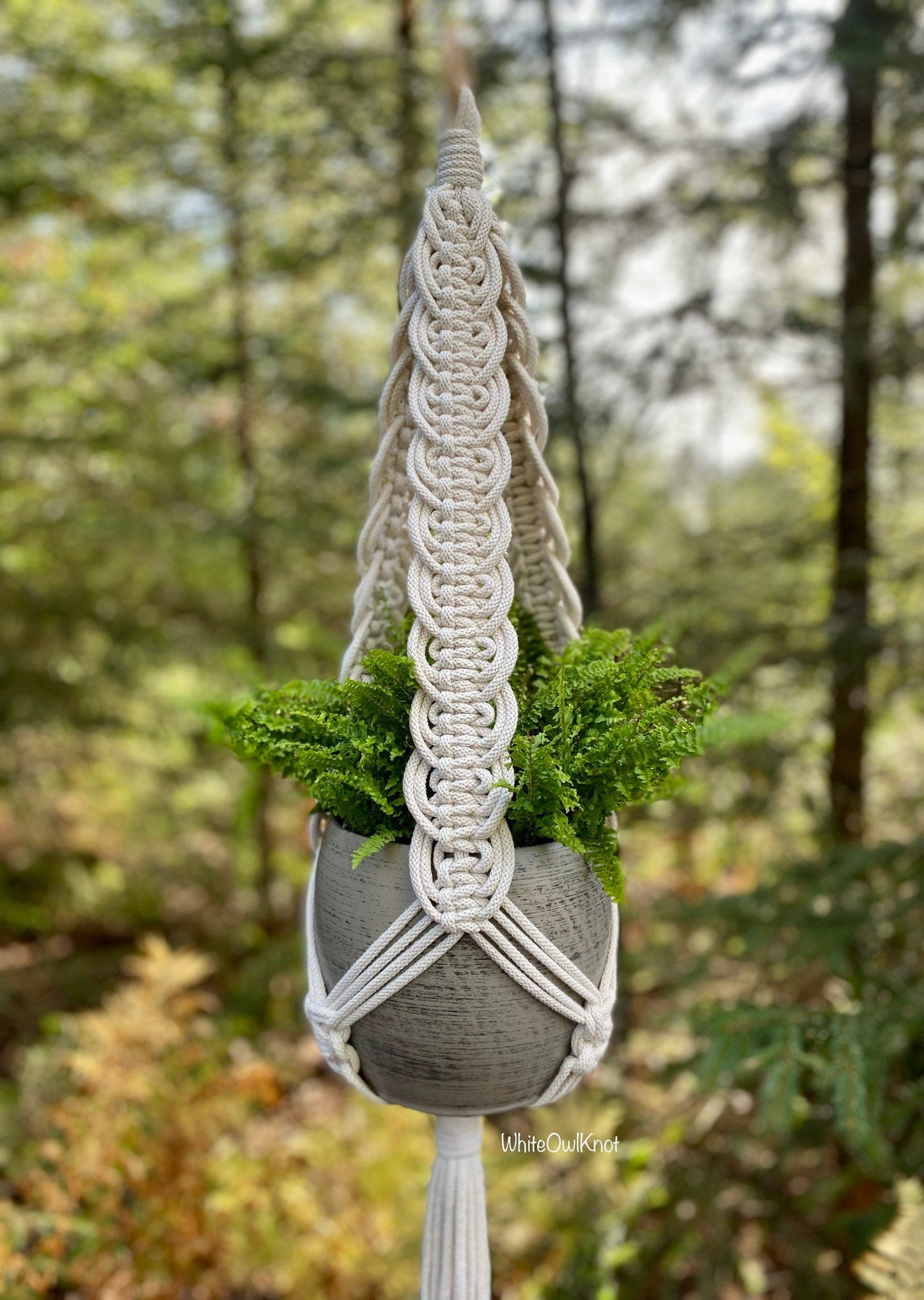 Macrame Plant Hanger PDF Pattern, Boho Hanging Planter DIY