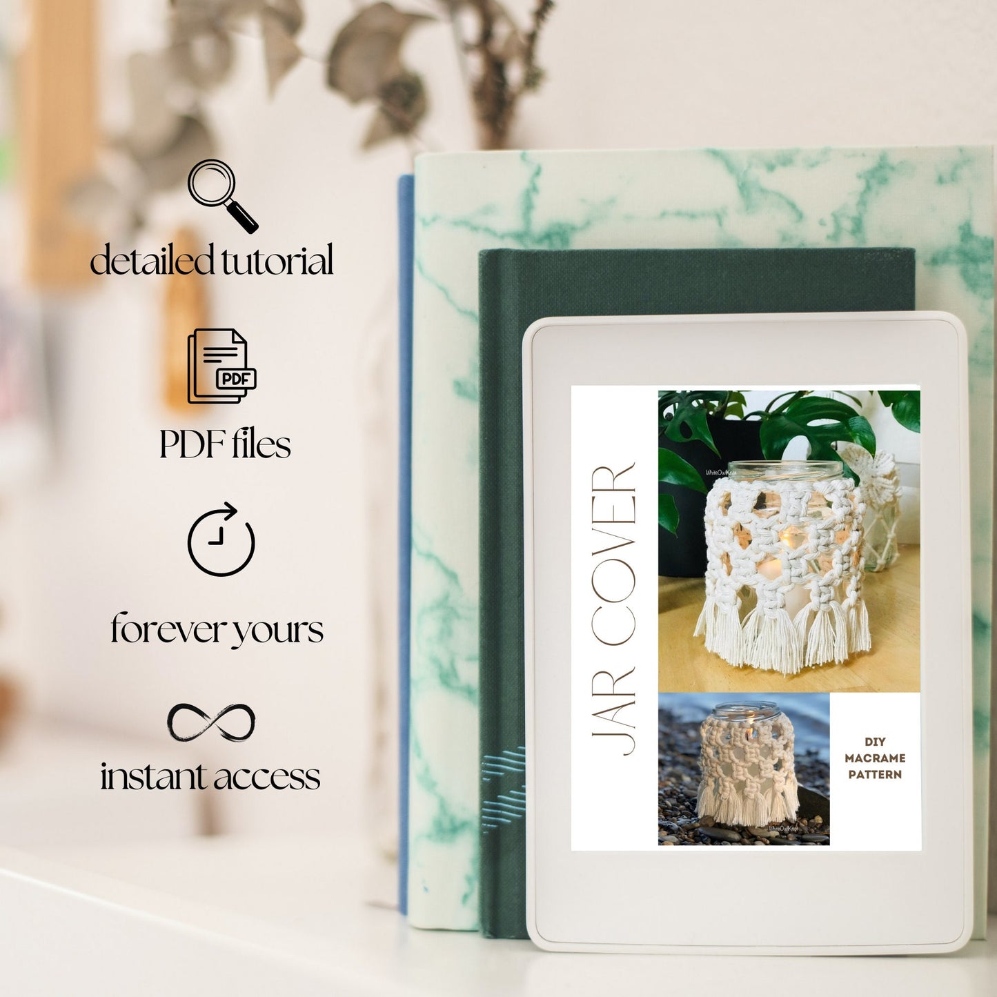 Macrame Jar Cover PDF Pattern