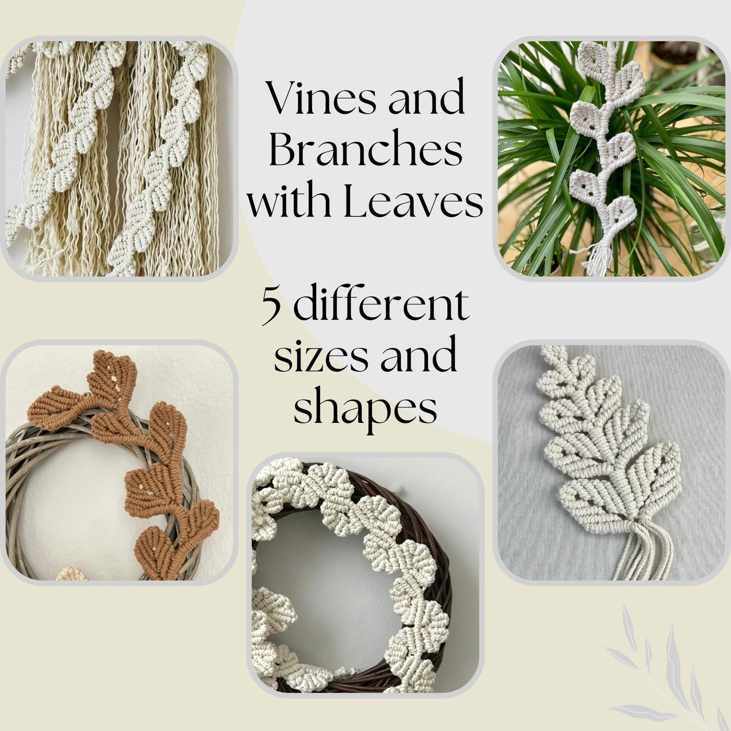 Bundle of 14 DIY Macrame Floral Patterns to Make Unique Floral Pieces