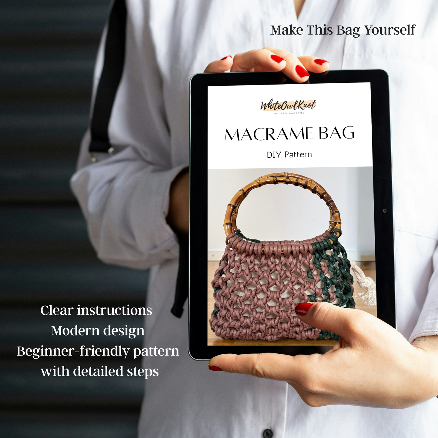 Macrame Handbag DIY PDF Pattern