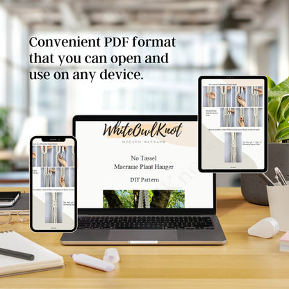 Without Tassel on Bottom Macrame Plant Hanger Pattern
