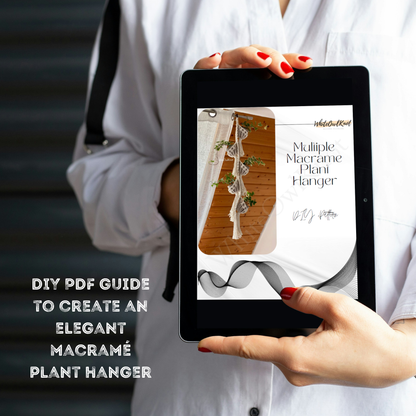 Ribbon Macrame Plant Hanger Pattern - Multiple Pods DIY Guide