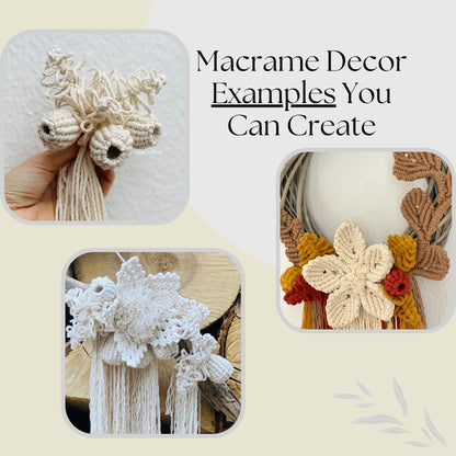 Bundle of 14 DIY Macrame Floral Patterns to Make Unique Floral Pieces