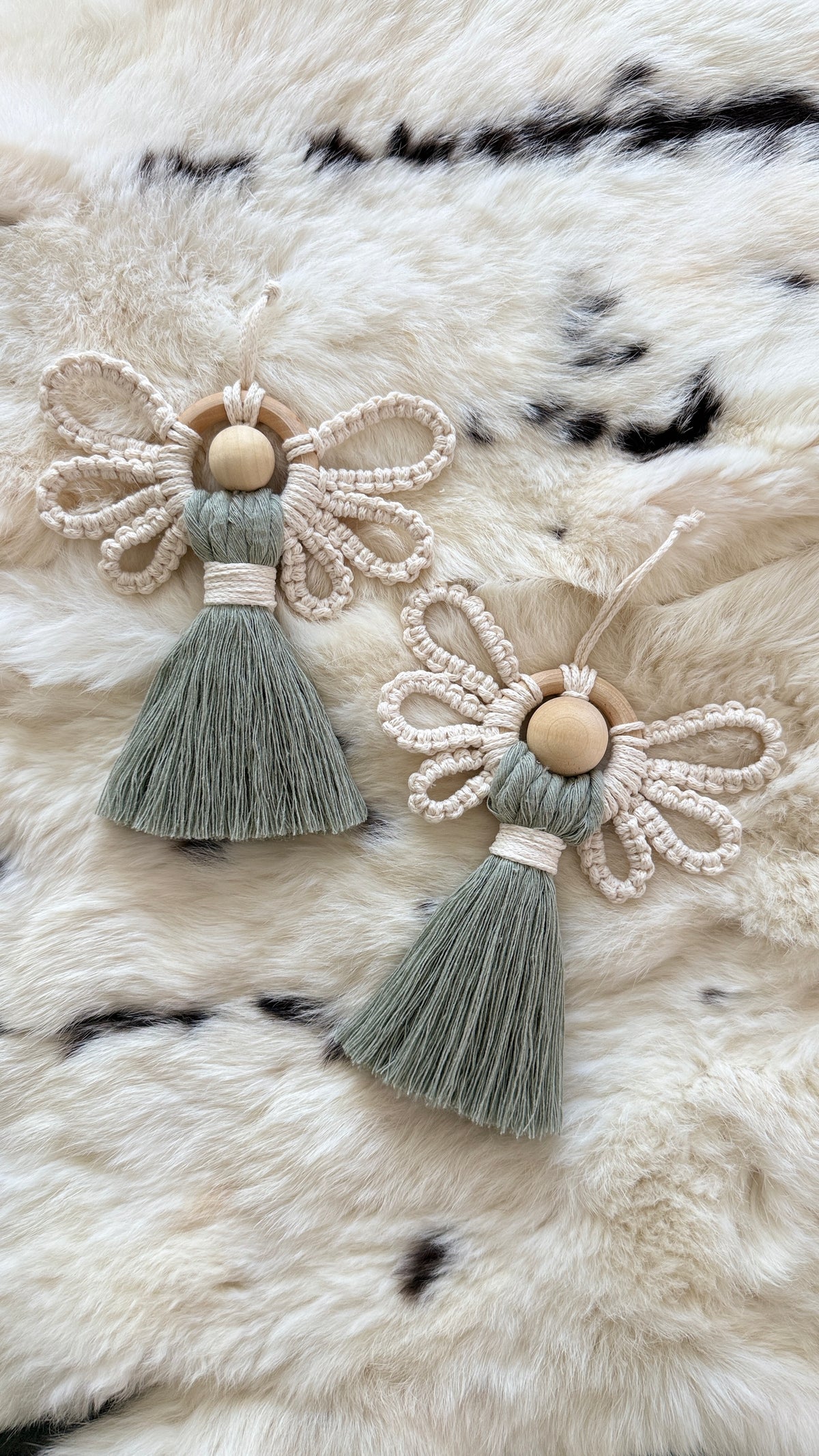 Weihnachtsengel Makramee-Anleitung, DIY Feiertags-Ornament