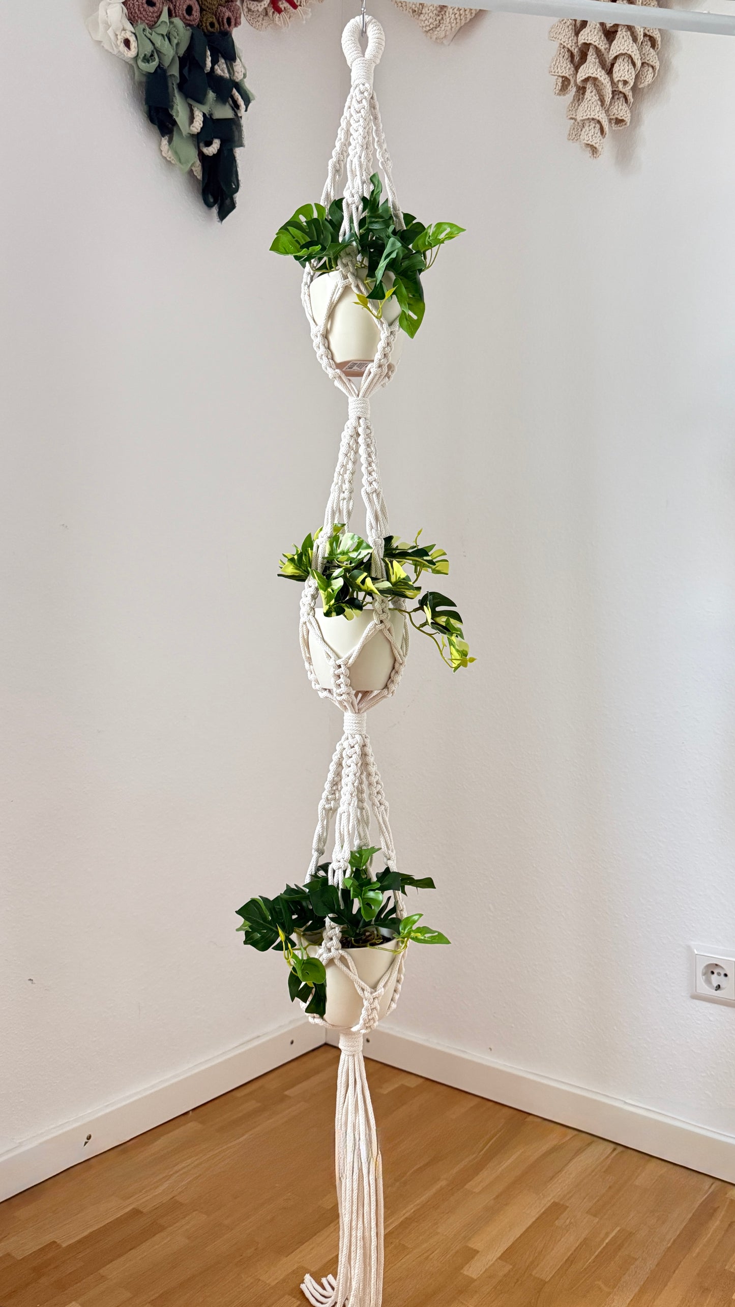 Triple Macrame Plant Hanger Pattern, Digital Download