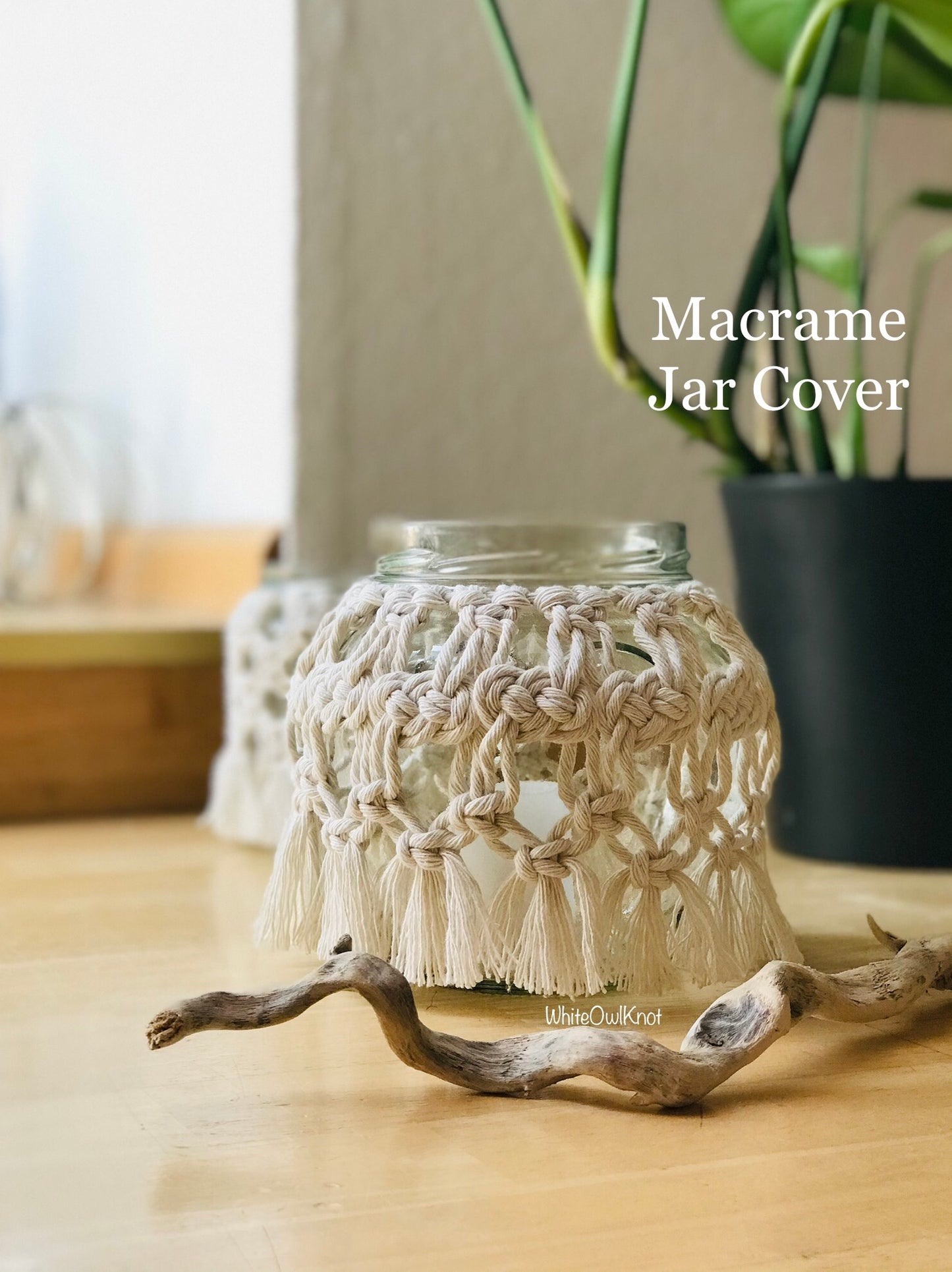 Macrame Jar Cover PDF Pattern