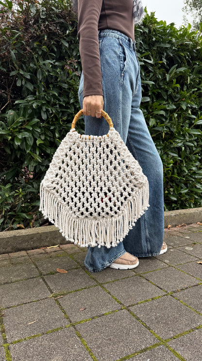 Boho Chic Net Bag, Macrame DIY Pattern