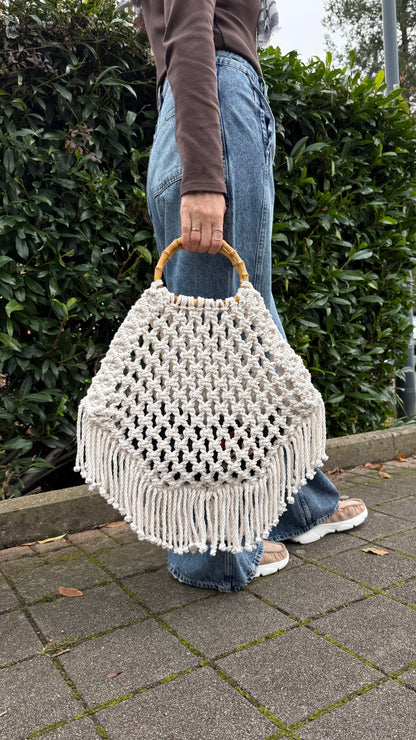 Boho Chic Net Bag, Macrame DIY Pattern