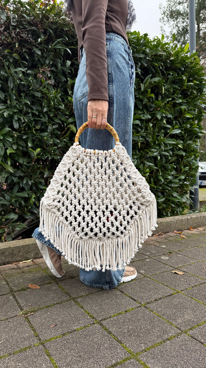 Boho Chic Net Bag, Macrame DIY Pattern