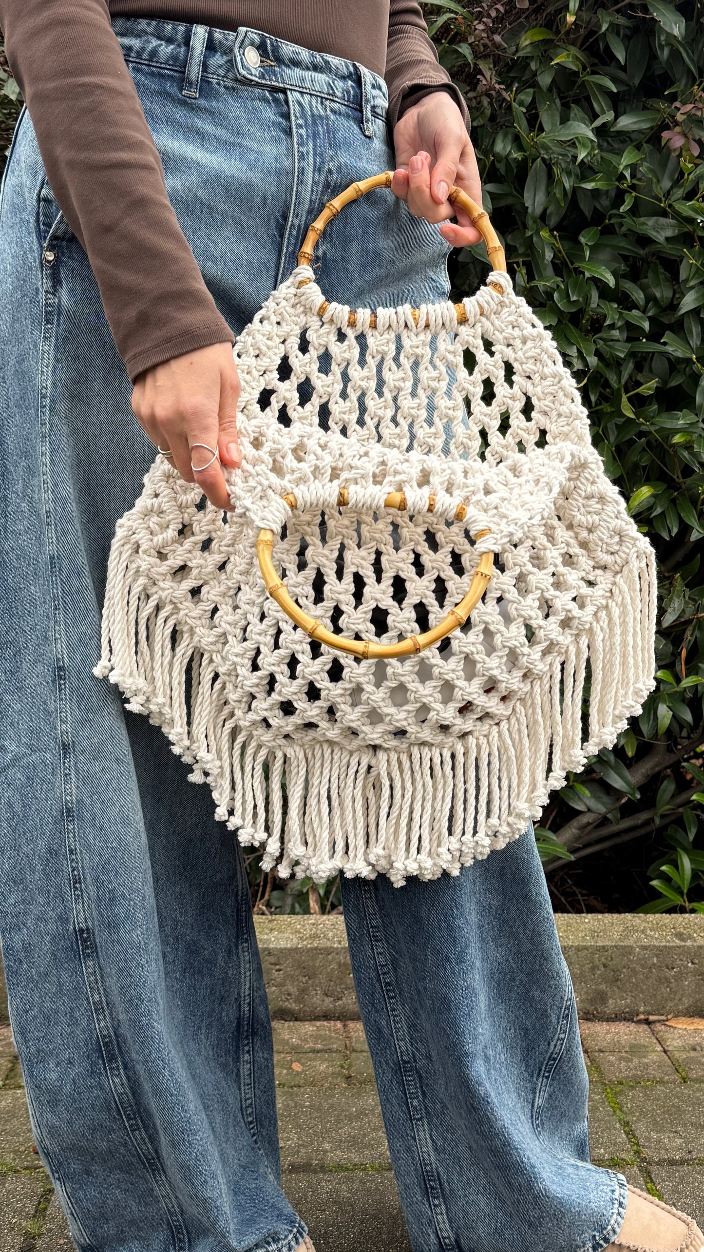 Boho Chic Net Bag, Macrame DIY Pattern