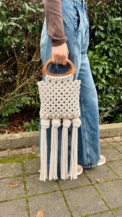 Macrame Bag DIY Pattern, How To Make Boho Chic Handbag