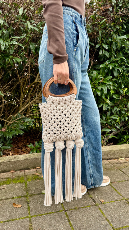 Macrame Bag DIY Pattern, How To Make Boho Chic Handbag