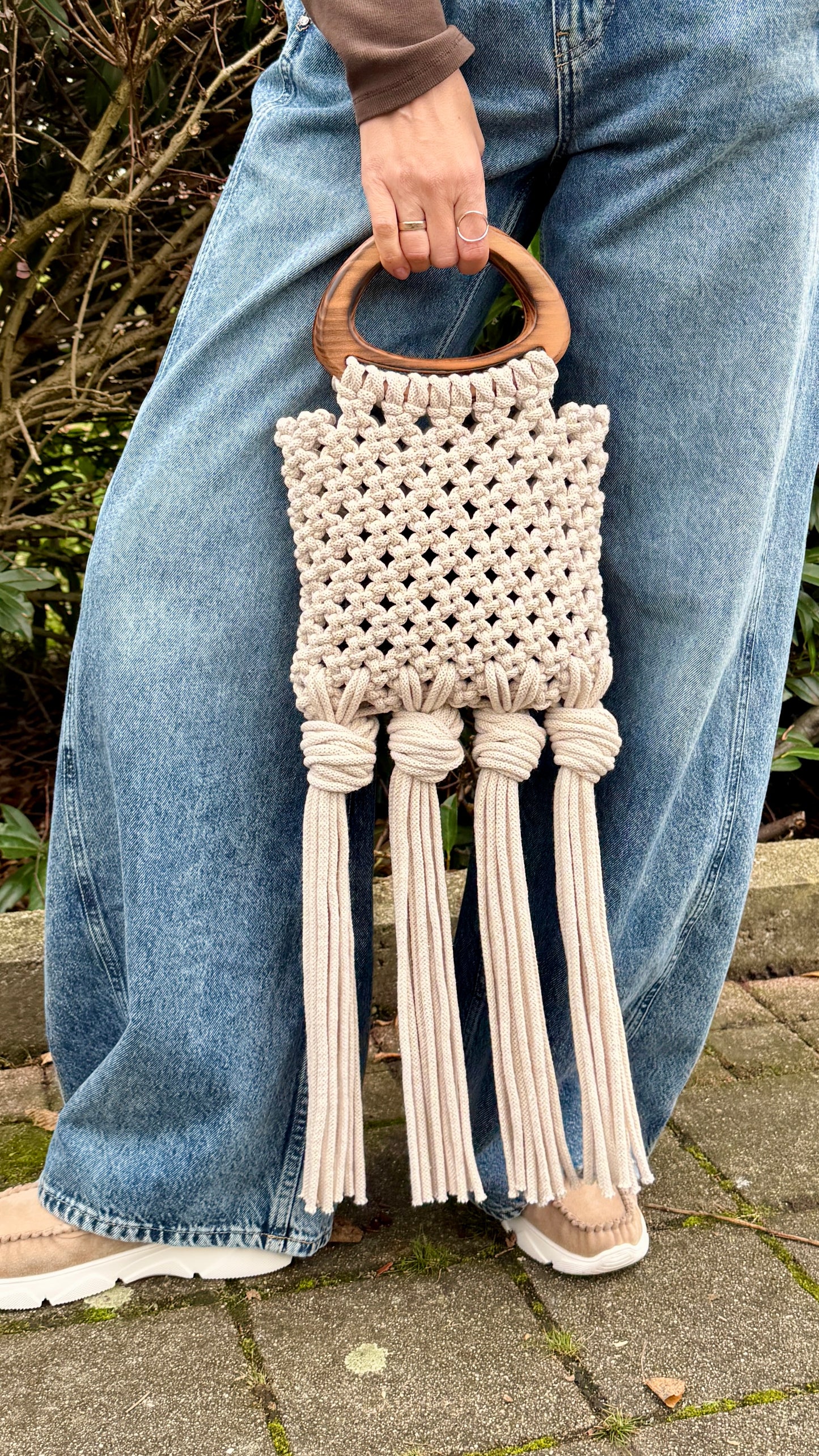 Macrame Bag DIY Pattern, How To Make Boho Chic Handbag