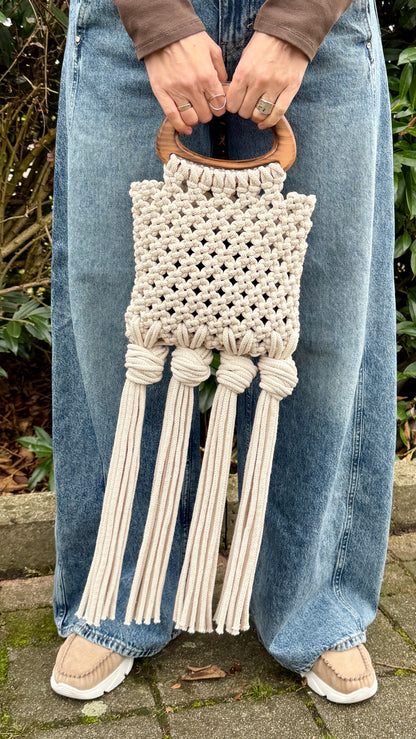 Macrame Bag DIY Pattern, How To Make Boho Chic Handbag