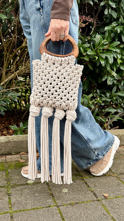 Macrame Bag DIY Pattern, How To Make Boho Chic Handbag
