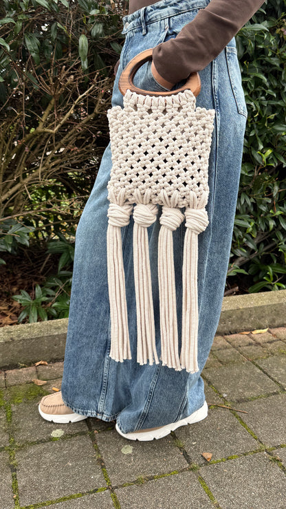 Macrame Bag DIY Pattern, How To Make Boho Chic Handbag